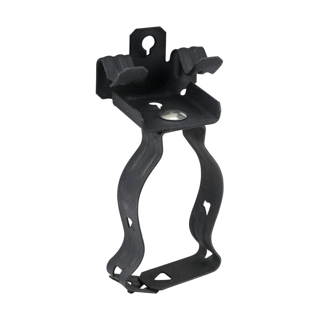 BC516KC114 - Minerallac hammer-on beam clamp conduit hanger assembly, spring clip, bottom mount, 75 lbs, UL Type UL 2239. Package of 100. For use with 5/16 to 1/2in flanges and 1-1/4in conduit.