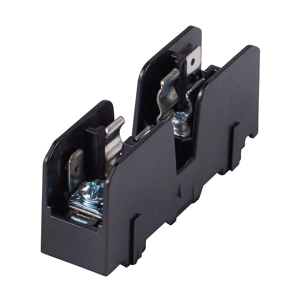 BCM603-1PQ - Bussmann modular fuse block, accepts CC fuses, 30A, 600V, 1-pole, 18-10 AWG copper only, pressure plate with quick-connect terminals, 35mm DIN rail or panel mount. Package of 15.