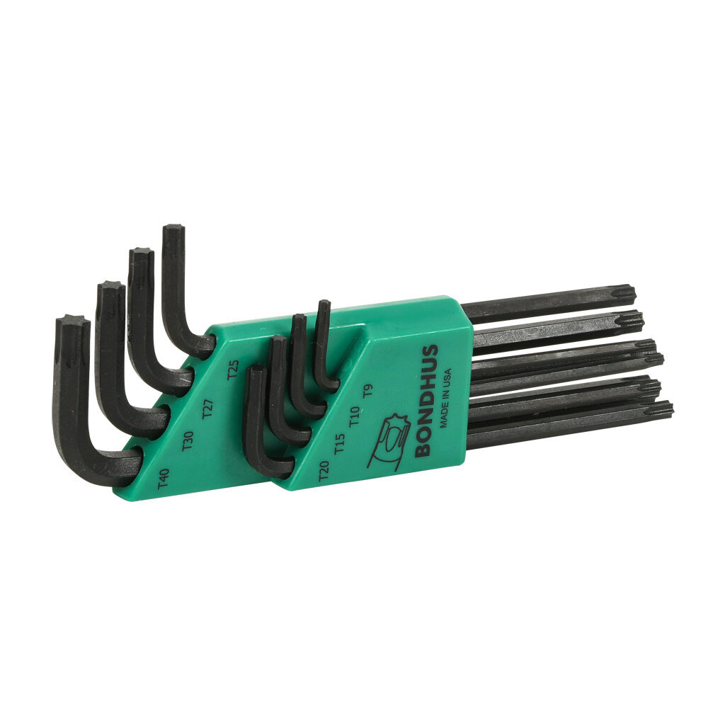 BH31834 - Bondhus ProGuard L-key torx key set, Torx, 8 pieces, 4.9in (124mm) overall length, protanium high torque steel.
