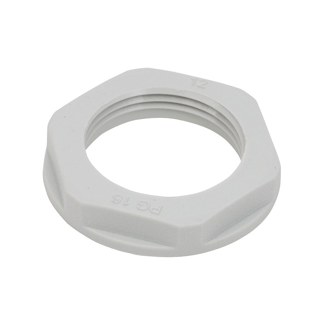 BL-15 - Bimed hex nut, PG16 thread type, polyamide, light gray. Package of 5.