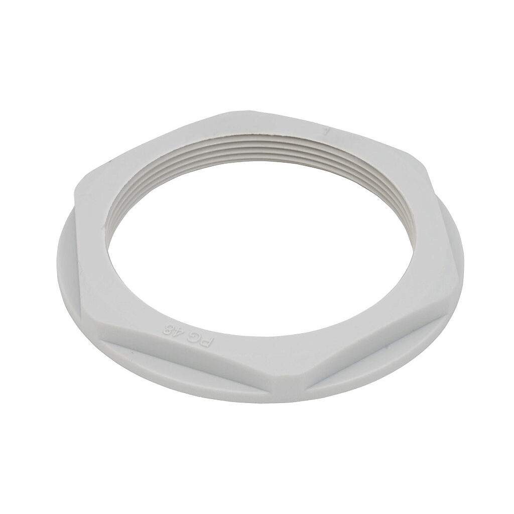 BL-20 - Bimed hex nut, PG48 thread type, polyamide, light gray. Package of 2.