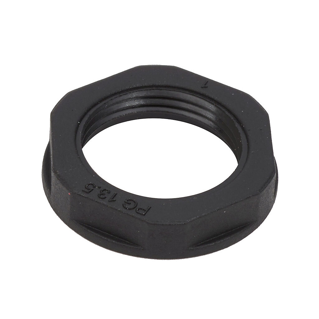 BL-24 - Bimed hex nut, PG13.5 thread type, polyamide, black. Package of 5.
