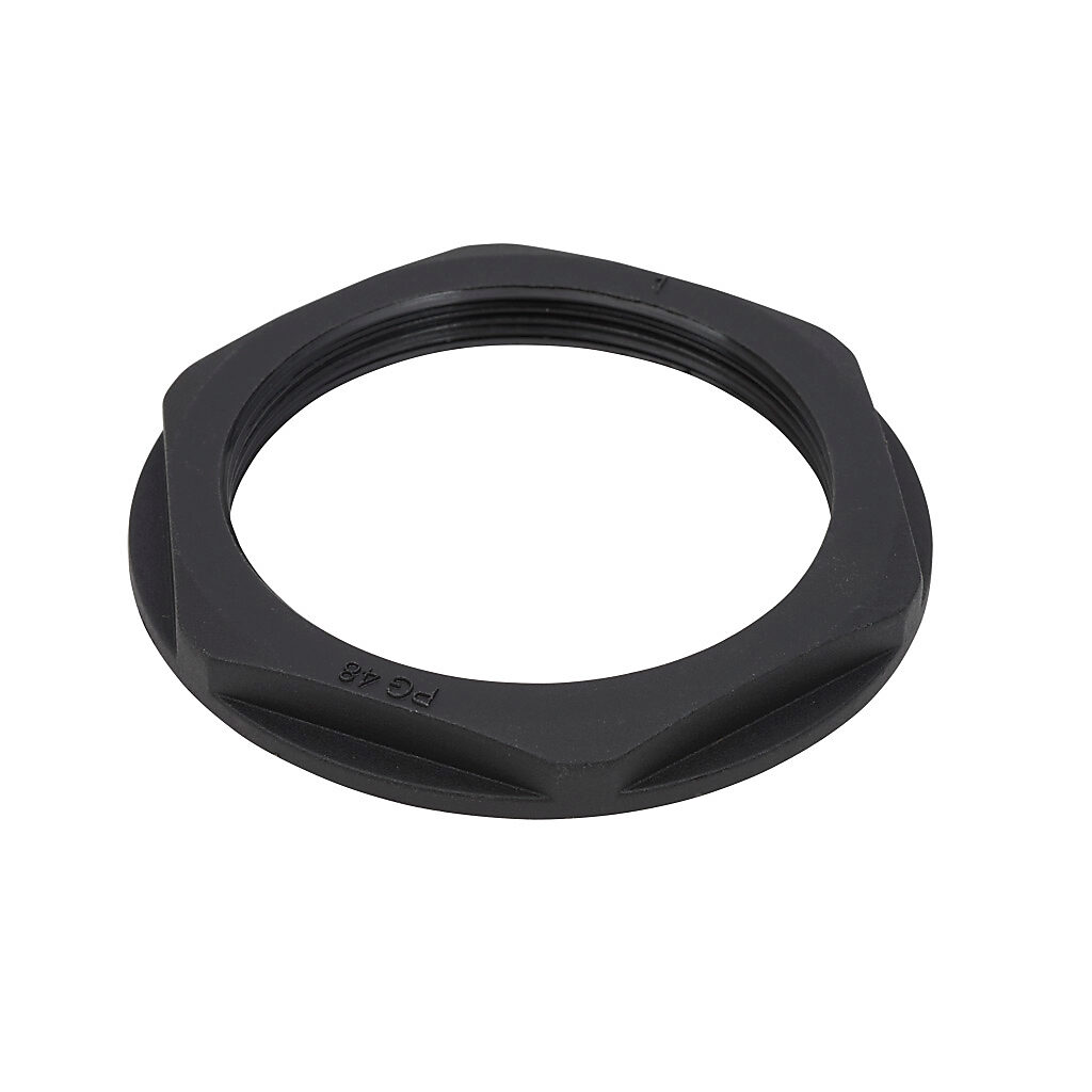 BL-30 - Bimed hex nut, PG48 thread type, polyamide, black. Package of 2.
