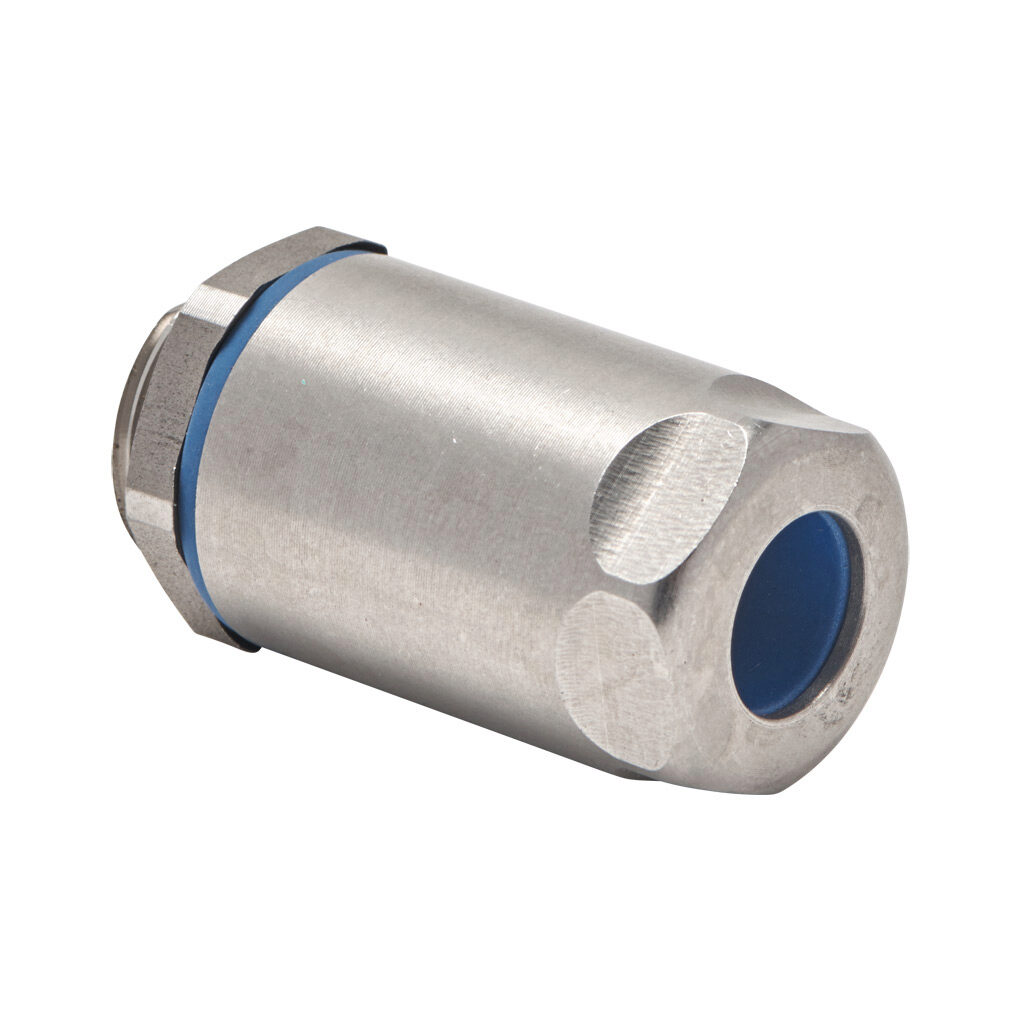 BMEHG1-01-L - Bimed hygienic EMC cable gland, M16 x 1.5mm thread type, stainless steel, accepts 5 to 10mm diameter cable, IP66, IP68 and IP69. Mounting hardware included. Allen wrench size 10mm, use adapter BMFGT-02 to reduce Allen wrench size to ...