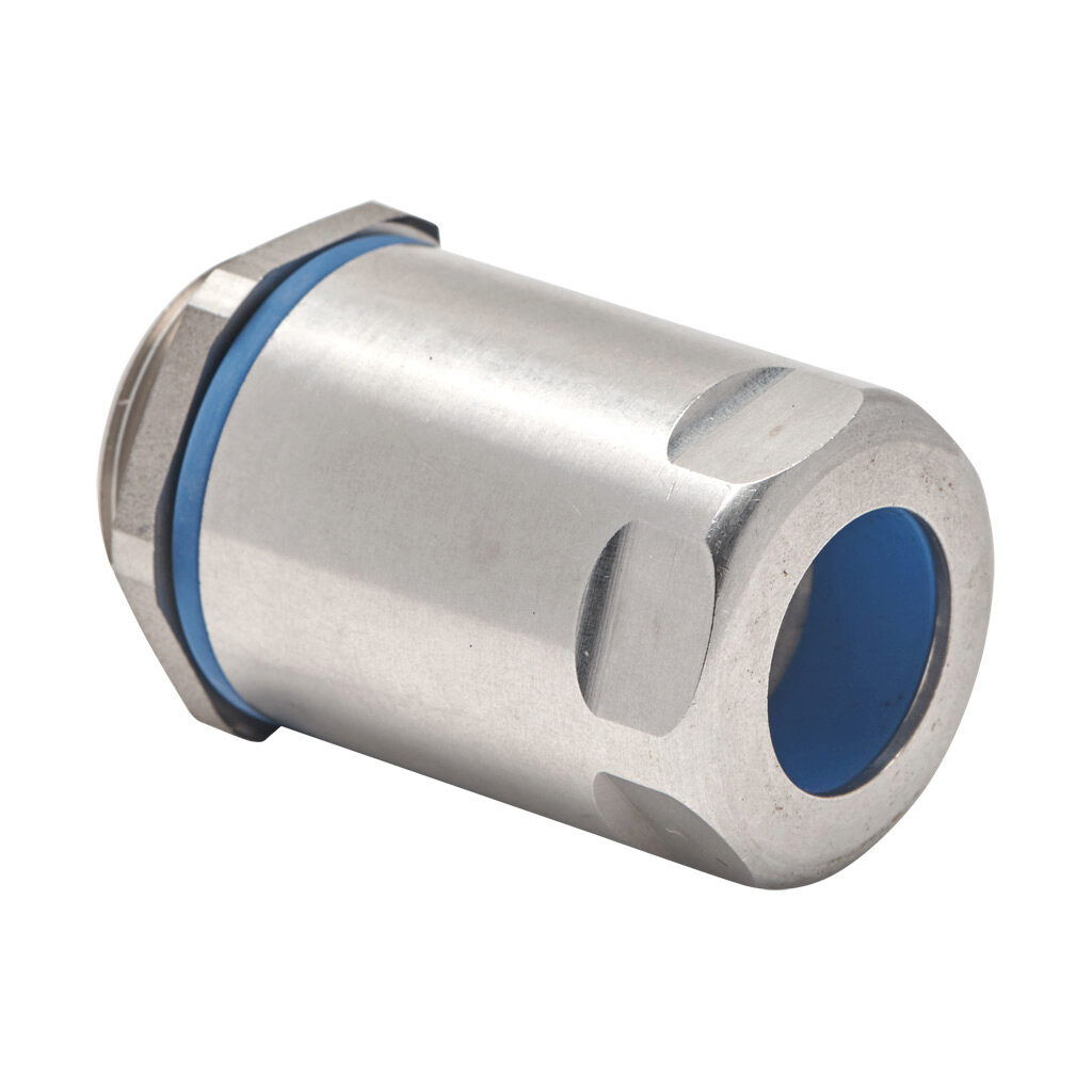 BMEHG1-03-L - Bimed hygienic EMC cable gland, M25 x 1.5mm thread type, stainless steel, accepts 12 to 17mm diameter cable, IP66, IP68 and IP69. Mounting hardware included. Allen wrench size 17mm, use adapter BMFGT-04 to reduce Allen wrench size to...