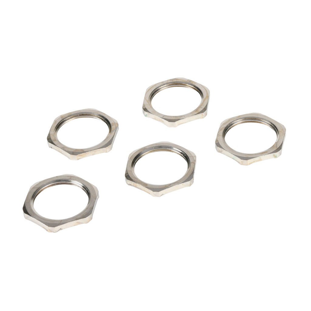 BMEL-04 - Bimed EMC hex nut, M25 x 1.5mm thread type, nickel-plated brass. Package of 5.