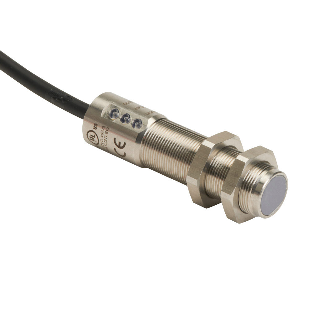 BMZ-U-411102 - IDEM Z-Range safety switch set, non-contact uniquely coded RFID, (1) pair OSSD safety output(s), (1) status monitoring output(s), 316 stainless steel housing, 18mm diameter x 73mm body, pigtail, 32.8ft/10m cable length.