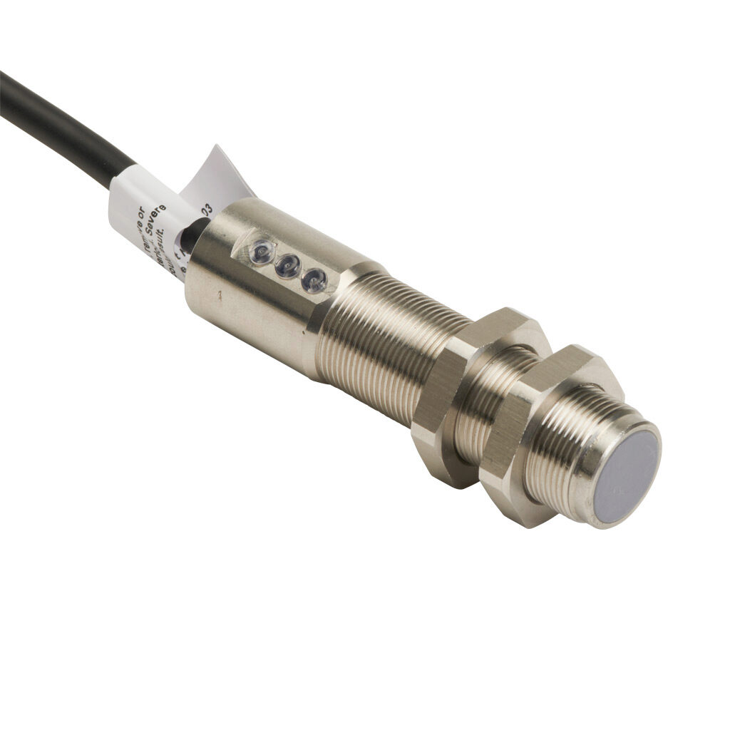 BMZ-U-411103 - IDEM Z-Range safety switch set, non-contact uniquely coded RFID, (1) pair OSSD safety output(s), (1) status monitoring output(s), 316 stainless steel housing, 18mm diameter x 73mm body, 8-pin M12 quick-disconnect, 9.8in/250mm cable ...