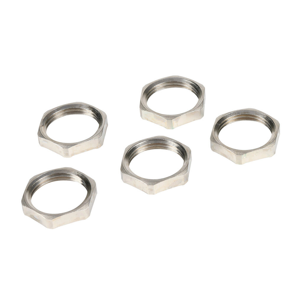 BNEL-03 - Bimed EMC hex nut, 3/4in NPT thread type, nickel-plated brass. Package of 5.
