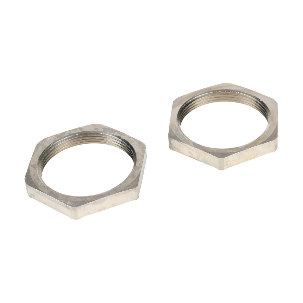 BNEL-07 - Bimed EMC hex nut, 2in NPT thread type, nickel-plated brass. Package of 2.
