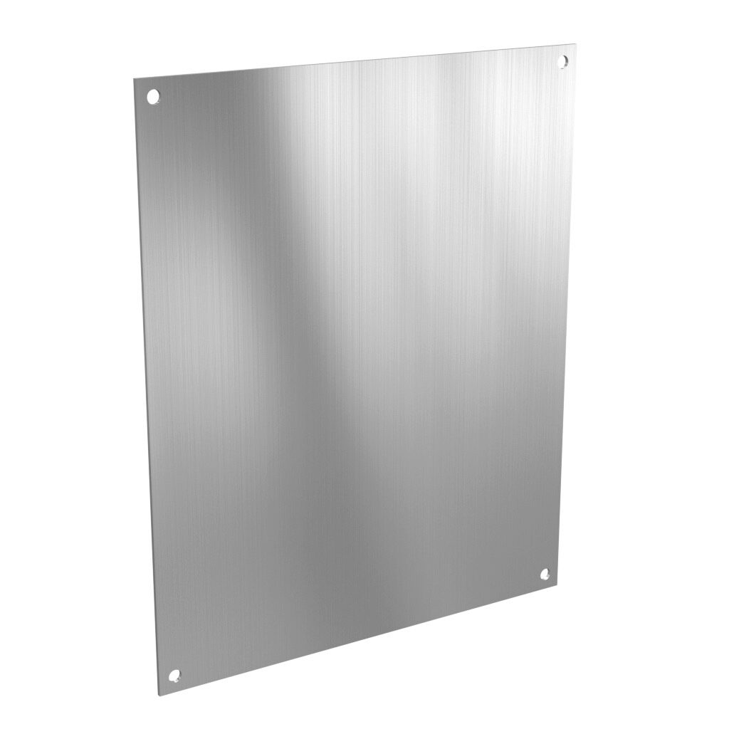 BP1210AL - Stahlin subpanel, 3003-H14 aluminum. For use with 12x10/13x11 (HxW) DSx121006xx Diamond Shield series, Jx1210xx and WH-J1210HPL J/JW/Fatboy series, RJx1210xx RJ/RJW series and CL1311xx Classic series enclosures.