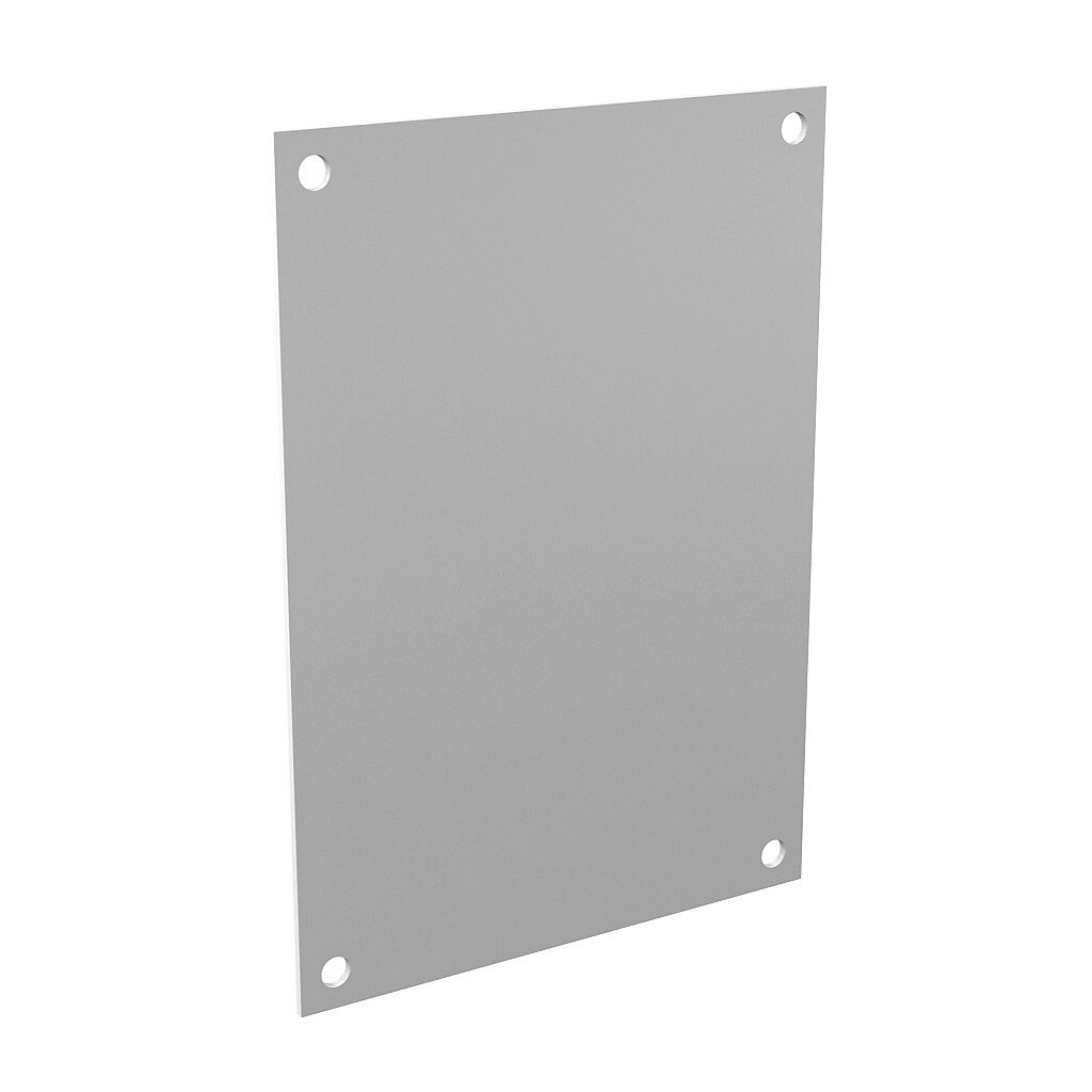 BP86CS - Stahlin subpanel, carbon steel, white, powder coat finish. For use with 8x6/9x7 (HxW) DSx80604xx Diamond Shield series, Jx806xx J/JW series, RJx806xx RJ/RJW series, CL907xx Classic series and F6PBW pushbutton enclosures.