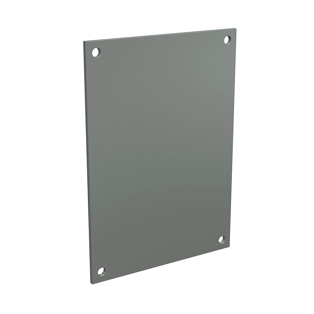 BP86FG - Stahlin subpanel, fiberglass, gray. For use with 8x6/9x7 (HxW) DSx80604xx Diamond Shield series, Jx806xx J/JW series, RJx806xx RJ/RJW series, CL907xx Classic series and F6PBW pushbutton enclosures.