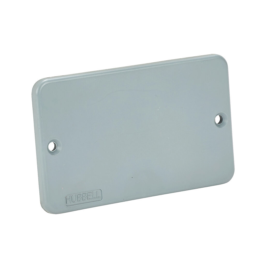 BRY3054 - Bryant cover plate, UL Type 3R, gray. For use with portable outlet box BRY3099.