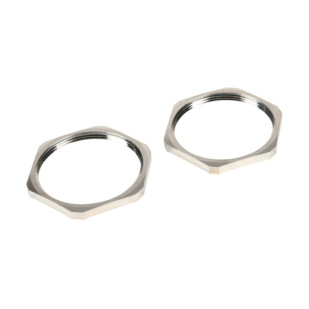 BSEL-09 - Bimed EMC hex nut, PG42 thread type, nickel-plated brass. Package of 2.