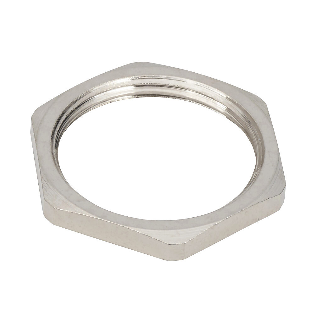 BSL-05 - Bimed hex nut, PG16 thread type, nickel-plated brass. Package of 5.
