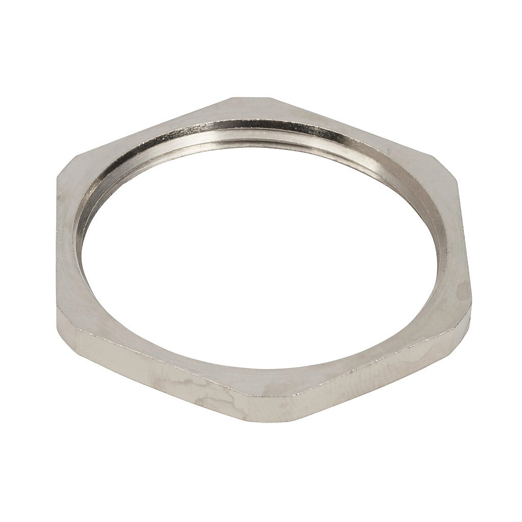 BSL-07 - Bimed hex nut, PG29 thread type, nickel-plated brass. Package of 2.