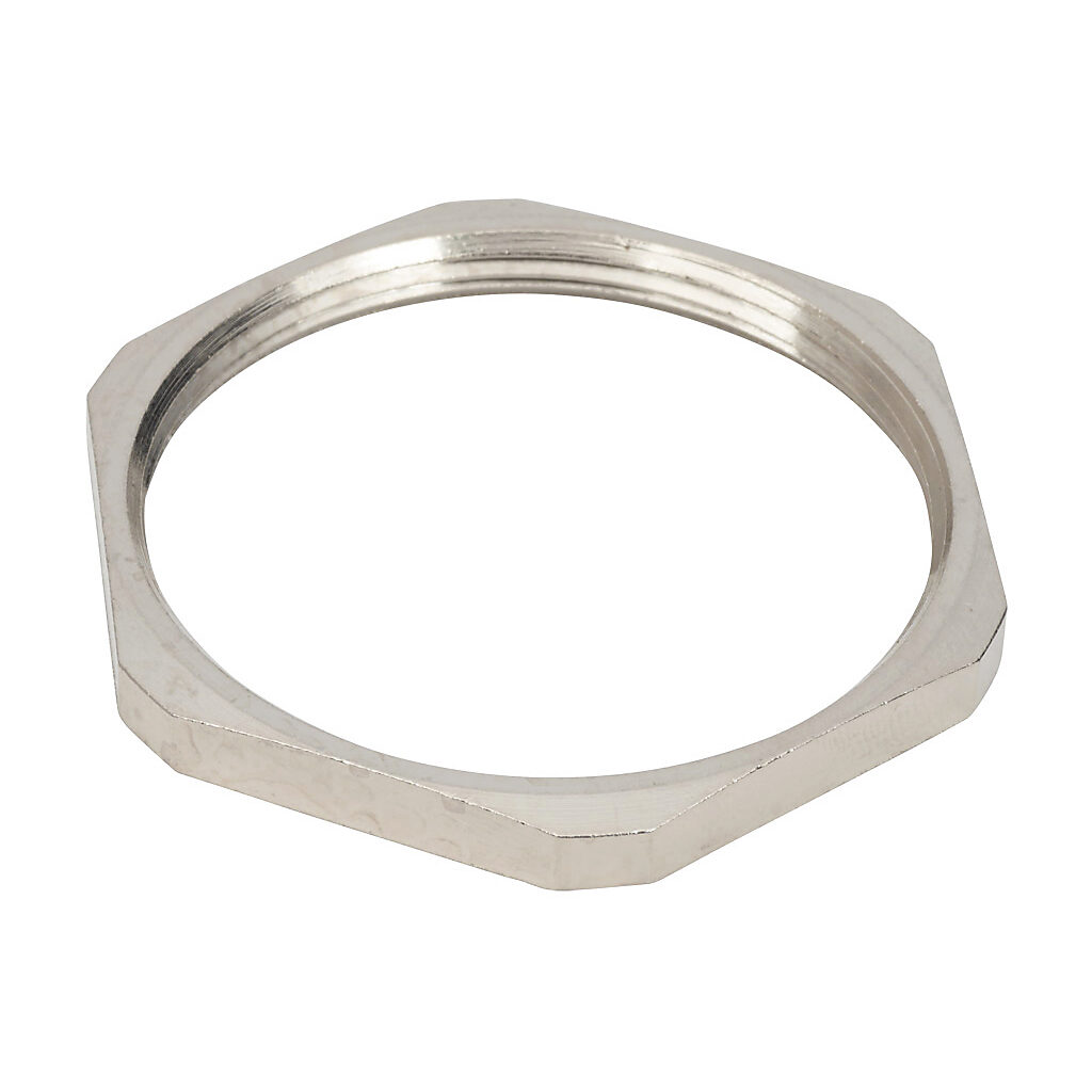 BSL-08 - Bimed hex nut, PG36 thread type, nickel-plated brass. Package of 2.