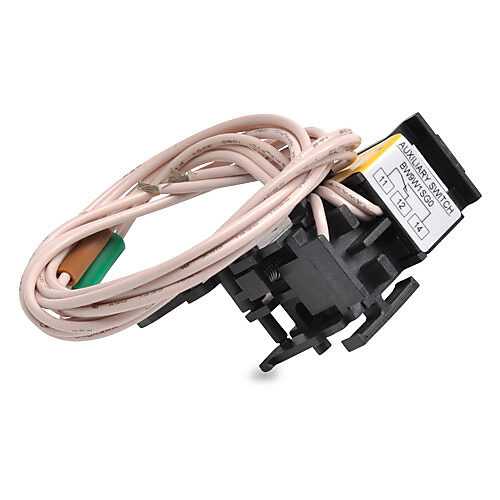 BW9W1SG0 - Fuji Electric field installable auxiliary contact, left or right side mount, SPDT contact(s), 5A @ 125 VAC, 19.69in 20AWG lead wires. For use with Fuji Electric 125A and 250A frame MCCBs.
