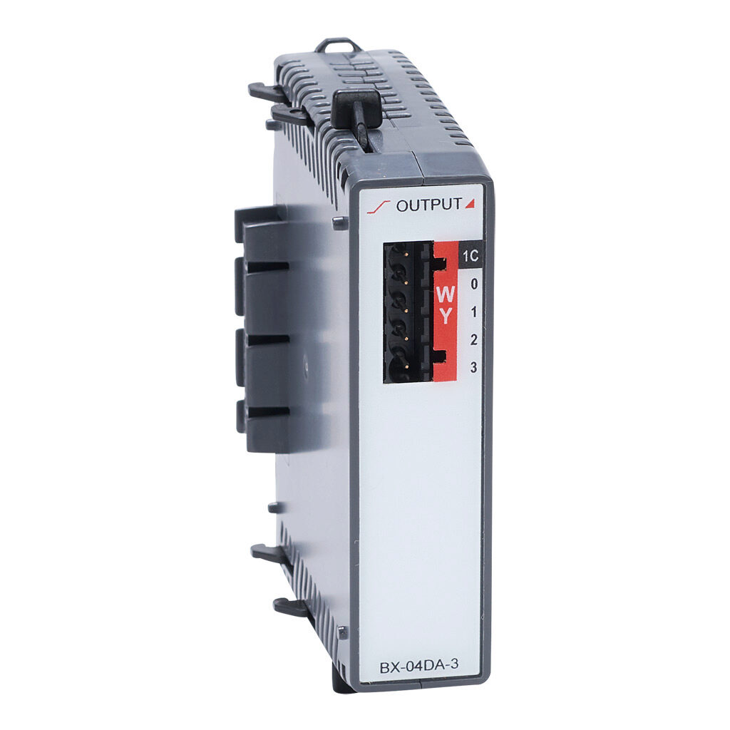 BX-04DA-3 - BRX analog output module, 4-channel, current/voltage, 15-bit and 16-bit. Requires BX-RTB05, BX-RTB05-1 or BX-RTB05-2 terminal block kit.
