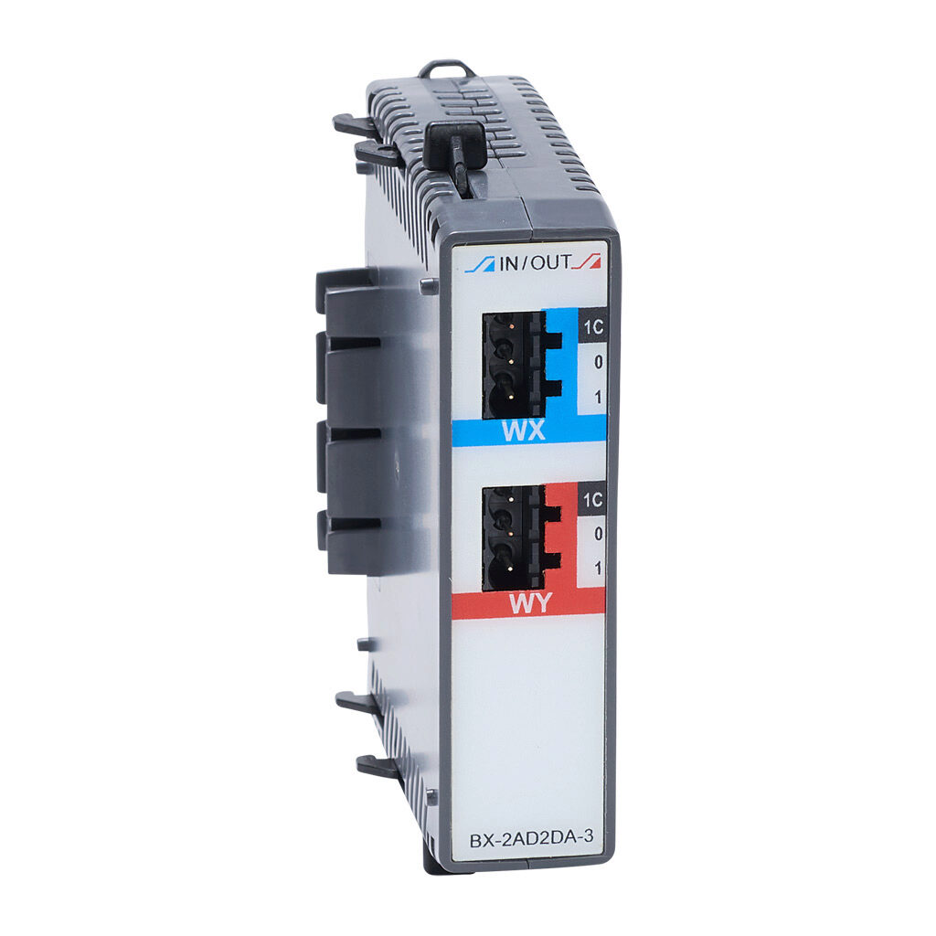 BX-2AD2DA-3 - BRX analog combo module, Input: 2-channel, current/voltage, 0-20 mA, +/- 20 mA and 4-20 mA, 0-5 VDC, 0-10 VDC, +/- 5 VDC and +/- 10 VDC, Output: 2-channel, current/voltage, 0-20 mA, +/- 20 mA and 4-20 mA, 0-5 VDC, 0-10 VDC, +/- 5 VDC...