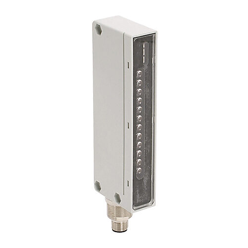 BX80B-1P-0H - Micro Detectors BX light grid, receiver, object detection, 6mm resolution, 70mm detection height, 0.3-2m operating distance, switch PNP, N.O./N.C. selectable, 4-pin M12 quick-disconnect.