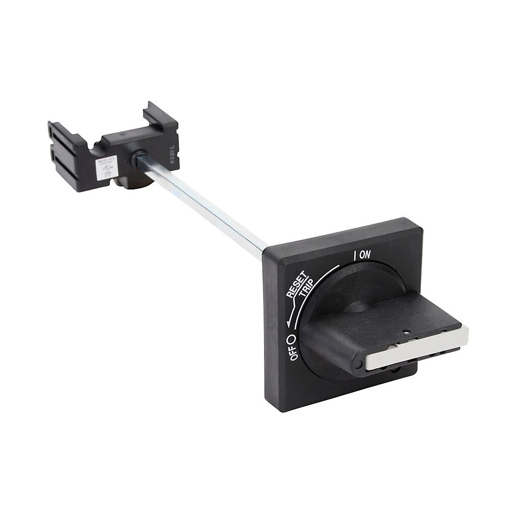 BZ0VBBM - Fuji Electric rotary handle, selector, black, external front mount, 2-position, lockable in OFF only, defeatable. For use with BM3V series manual motor protector. Handle, shaft, operator, and mounting screws included.