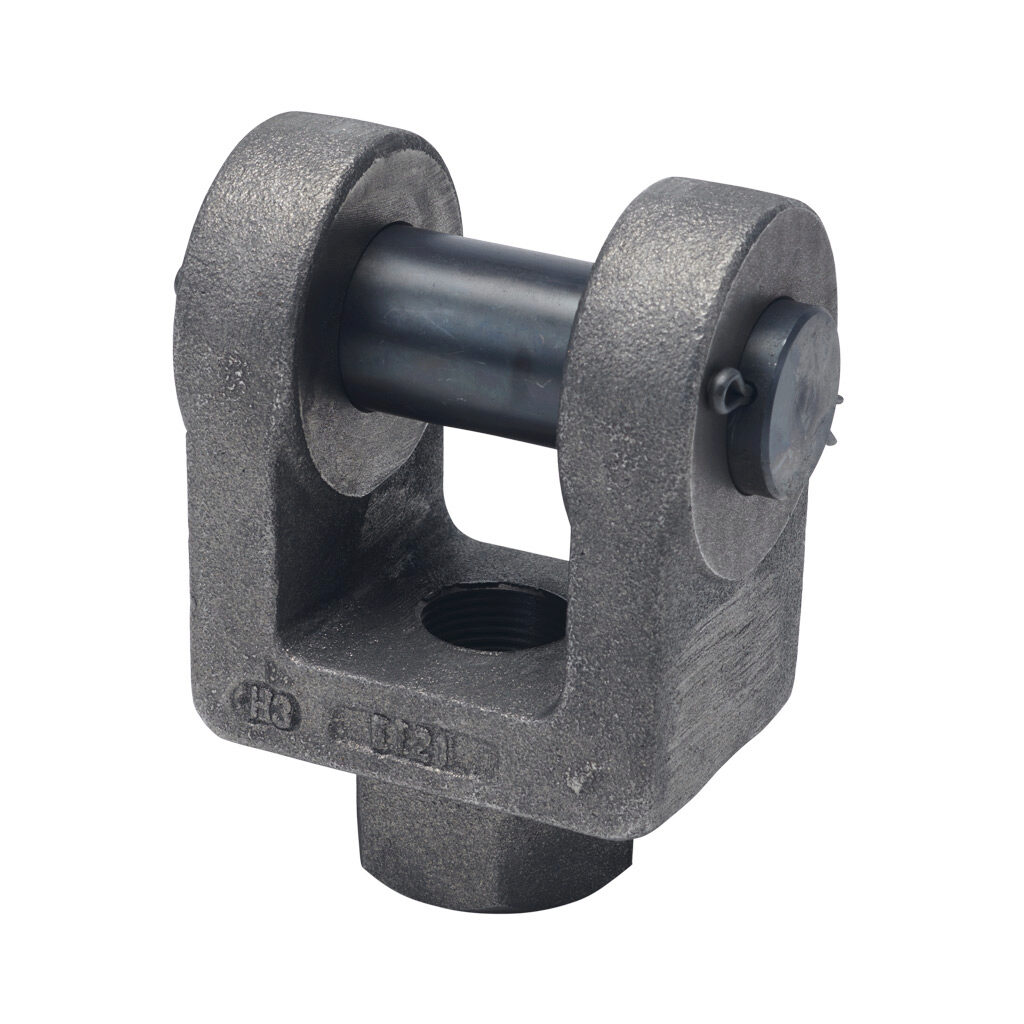 C1600-86 - Peninsular rod clevis, 1-1/4-12 UNF thread, steel. For use with 1-3/4in rod hydraulic NFPA cylinders. 1-3/8in clevis pin included.