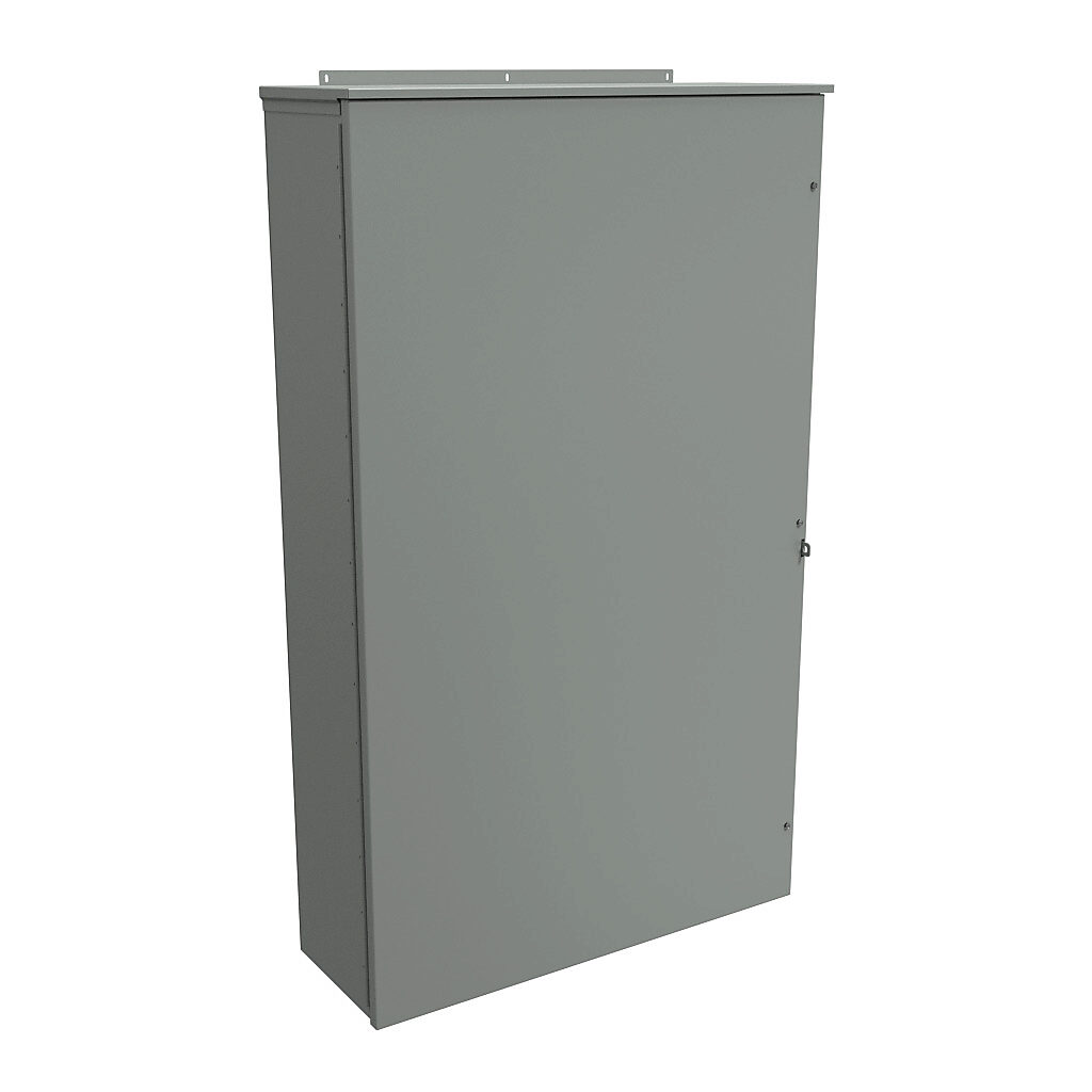 C3R603612HCR - Hammond enclosure, NEMA 3R, 60 x 36 x 12in (HxWxD), wall mount, galvanized steel, ANSI 61 gray, powder coat finish, hinged screw cover, padlock hasp and staple.