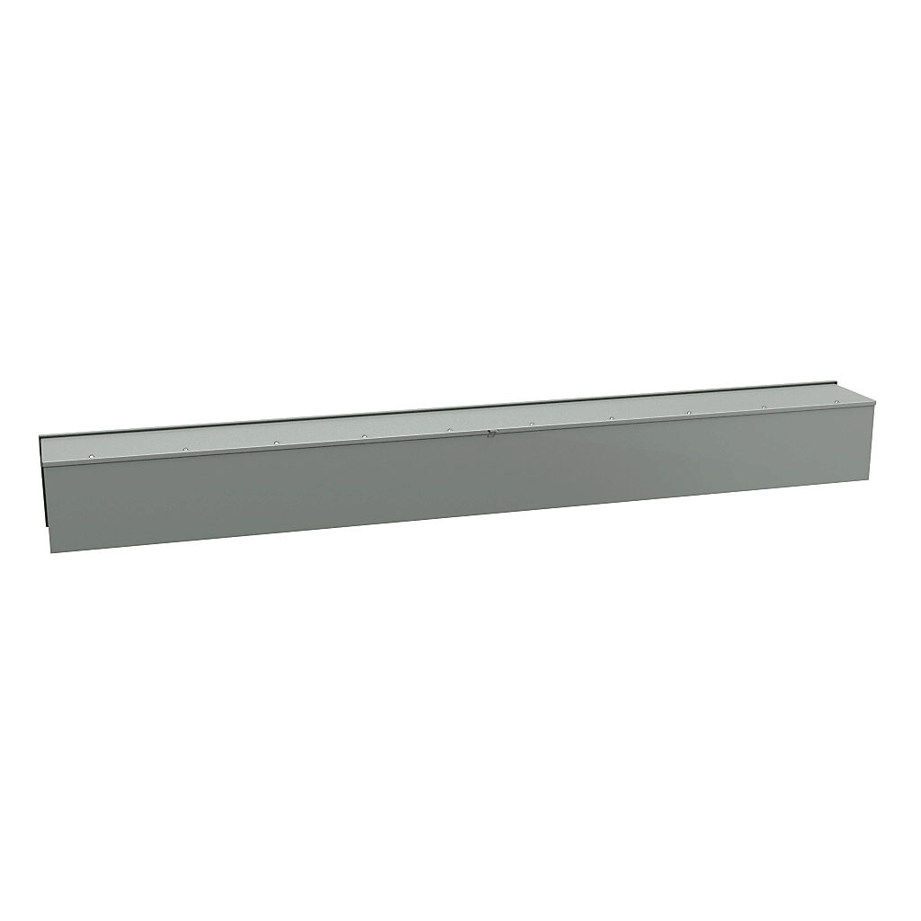 C3RWT12116 - Hammond wiring trough, 12 x 12 x 116in (HxDxL), NEMA 3R, wall mount, carbon steel, ANSI 61 gray, powder coat finish, screw cover.