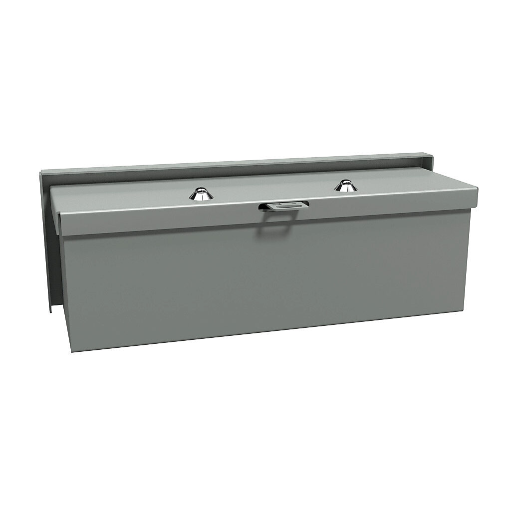 C3RWT412 - Hammond wiring trough, 4 x 4 x 12in (HxDxL), NEMA 3R, wall mount, carbon steel, ANSI 61 gray, powder coat finish, screw cover.
