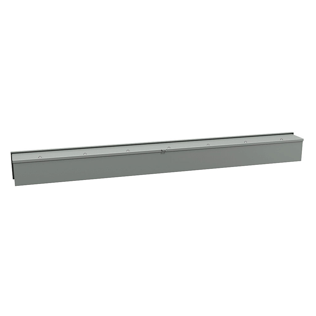 C3RWT672 - Hammond wiring trough, 6 x 6 x 72in (HxDxL), NEMA 3R, wall mount, carbon steel, ANSI 61 gray, powder coat finish, screw cover.