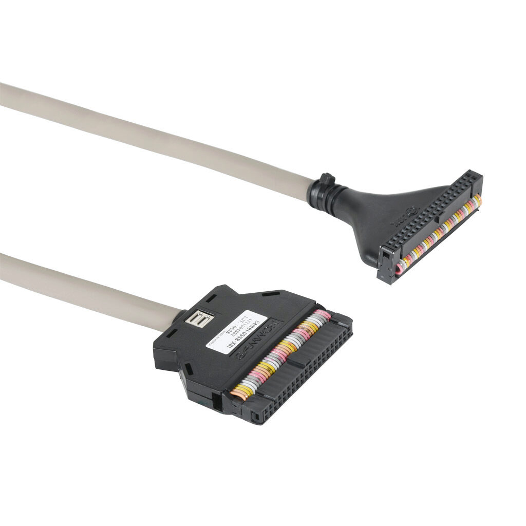 C40HH-05SB-XBI - LS Electric XGB PLC I/O cable, 1.6ft/0.5m cable length, 40-pin connector to 40-pin connector. For use with LS Electric XGB series high-density modules.