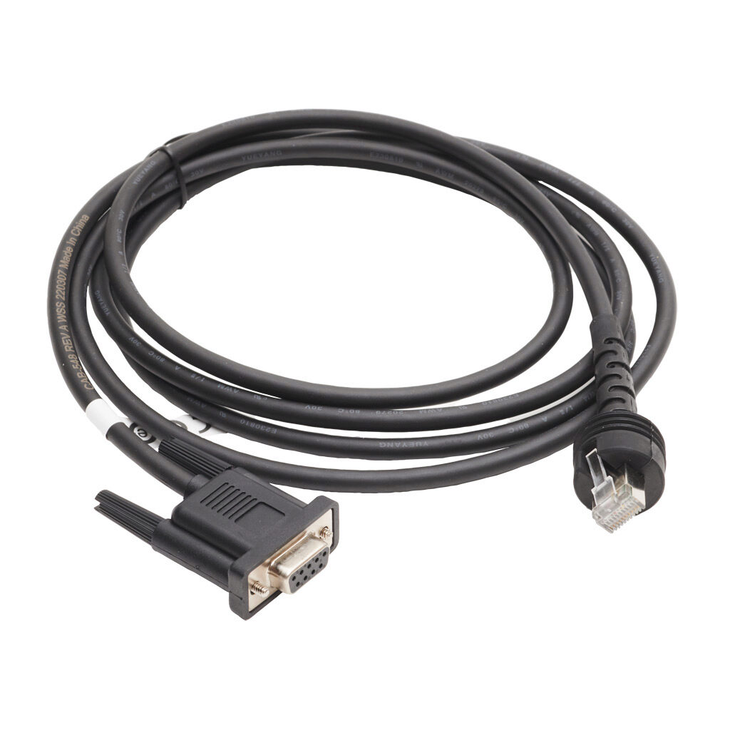CAB-548 - Datalogic cable, connection, RJ50 to 9-pin female D-sub, 6ft cable length.
