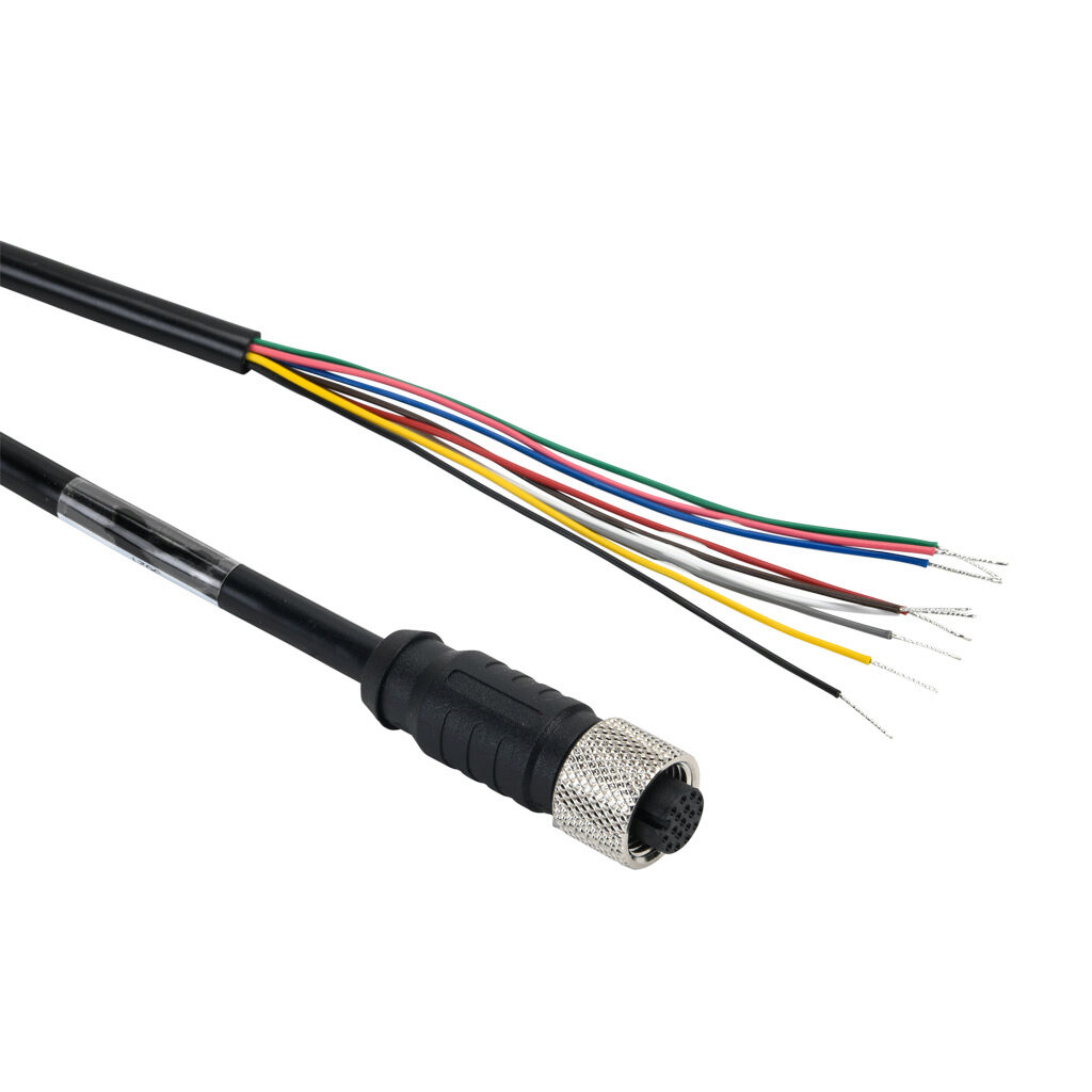 CAB-GD05 - Datalogic cable, connection, M12 axial female to pigtail, 17-pole, PVC, 16.4ft/5m cable length.