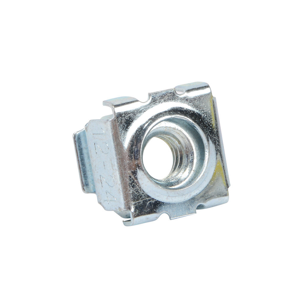 CAGNUT1224-100 - Hammond square hole cage nut, #12-24 UNF, carbon steel, zinc plated finish. Package of 100.