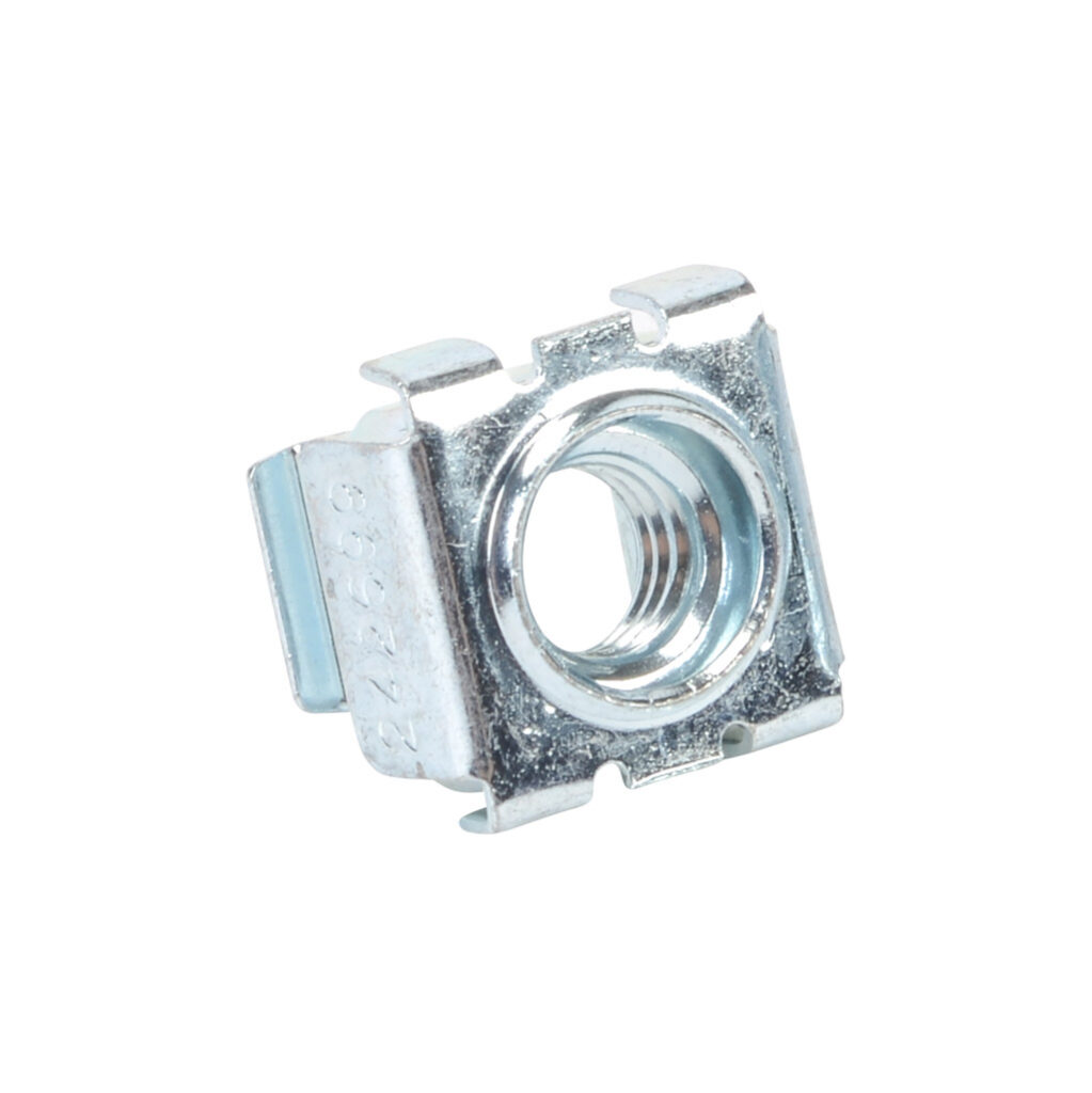 CAGNUTM6-100 - Hammond square hole cage nut, M6 x 1mm, carbon steel, zinc plated finish. Package of 100.