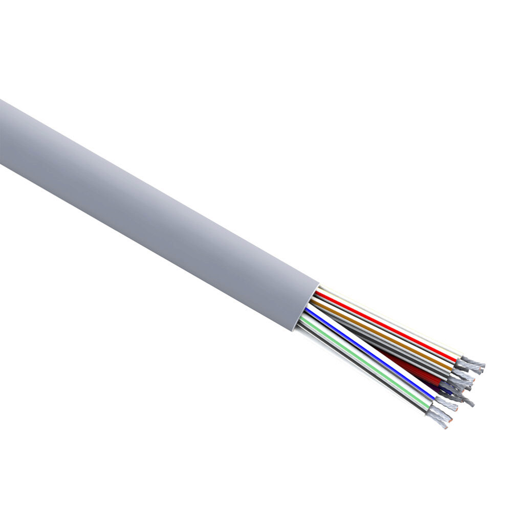 CC600-16-25U-1 - Quabbin control cable, unshielded, 25 conductors, 16 AWG, 19-stranded, tinned copper, PVC conductor insulation material, PVC jacket, gray, cut to length.