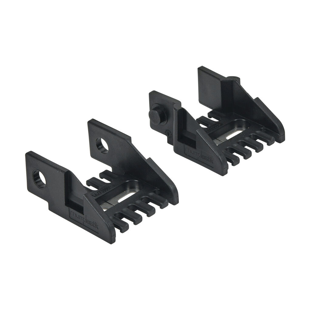 CDC-KAZ-10X15 - Murrplastik bracket, 1.02in inside height, 1.46in inside width, polyamide, black. For use with MP3000 series energy chain.