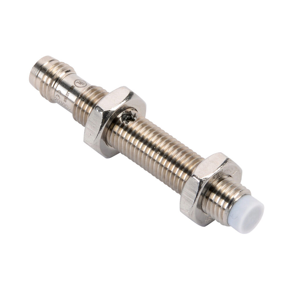 CE1-CP-2F - ProSense capacitive proximity sensor, tubular, 8mm diameter x 54mm body, stainless steel housing, PNP, N.C. output, 3mm sensing distance, non-flush, 100 Hz switching frequency, IP65, 3-pin M8 quick-disconnect.