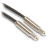 CF-RB6-20 - Micro Detectors optical fiber, plastic, cuttable, through-beam, M4 head, nickel-plated brass, polyethylene jacket, 120mm sensing distance, 2m length. Package of 2.