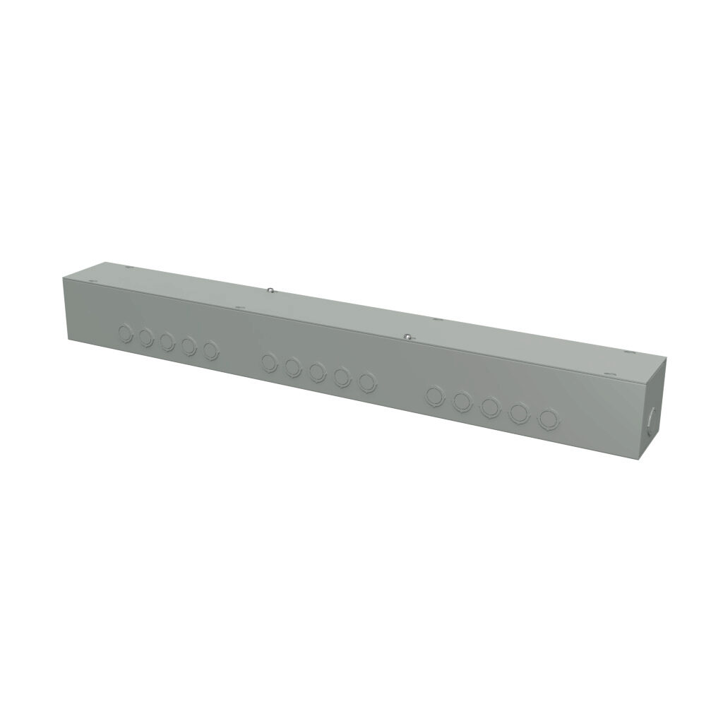 CGT3644 - Hammond wiring trough, 4 x 4 x 36in (HxDxL), NEMA 1, carbon steel, ANSI 61 gray, powder coat finish, screw cover.