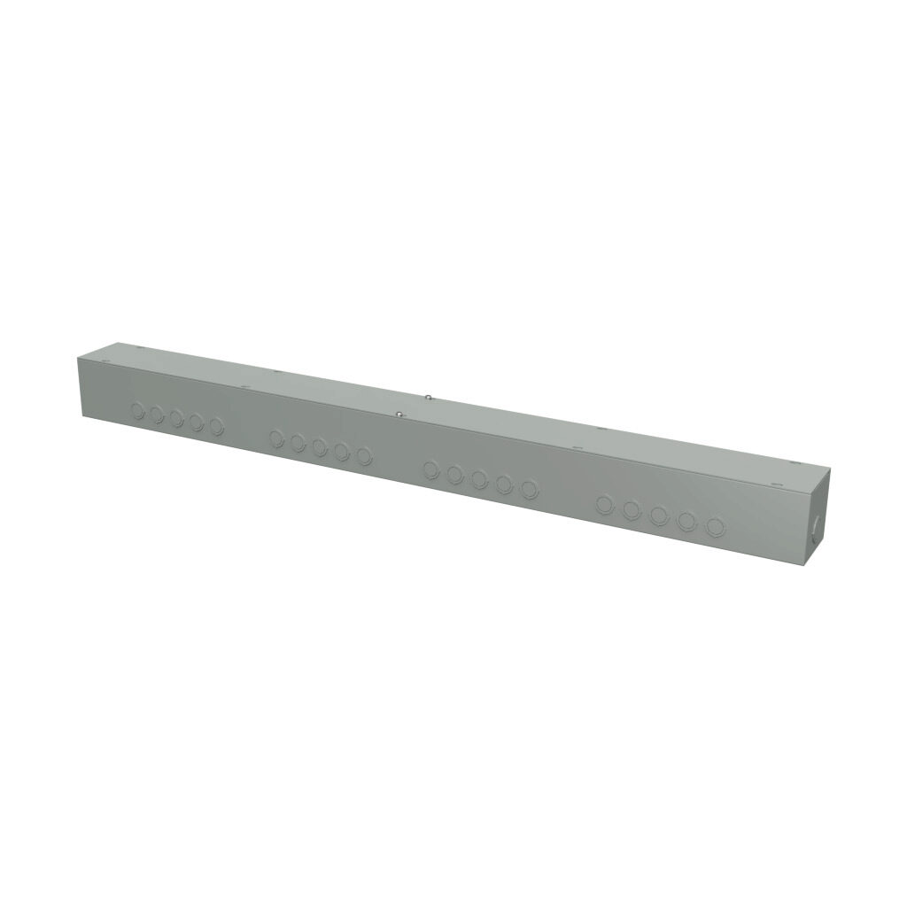 CGT4844 - Hammond wiring trough, 4 x 4 x 48in (HxDxL), NEMA 1, carbon steel, ANSI 61 gray, powder coat finish, screw cover.