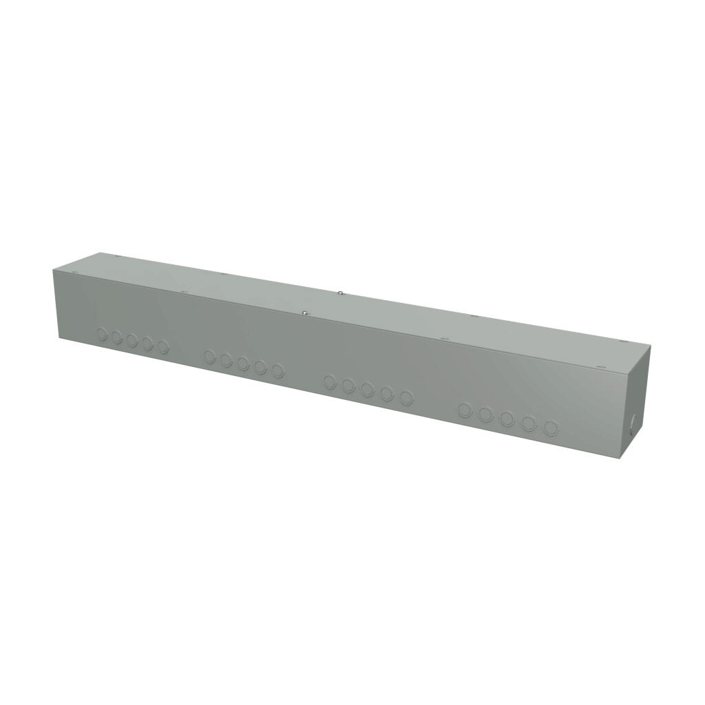 CGT4866 - Hammond wiring trough, 6 x 6 x 48in (HxDxL), NEMA 1, carbon steel, ANSI 61 gray, powder coat finish, screw cover.