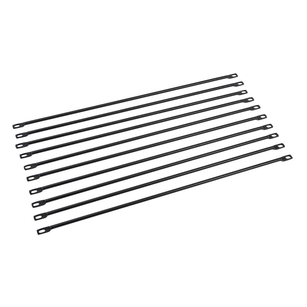 CLB190BK - Hammond cable lacing bar, 19in rack width, round, carbon steel, black, powder coat finish. Package of 10.
