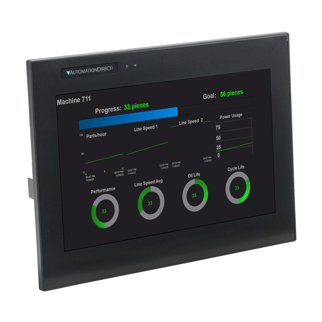 CM5-T12W - C-more CM5 series touch screen HMI, 12in color TFT LCD, resistive single-touch, widescreen, 1280 x 800 pixel, WXGA, LED backlight, (2) Ethernet, (3) serial and (4) USB ports and (1) memory card slot.