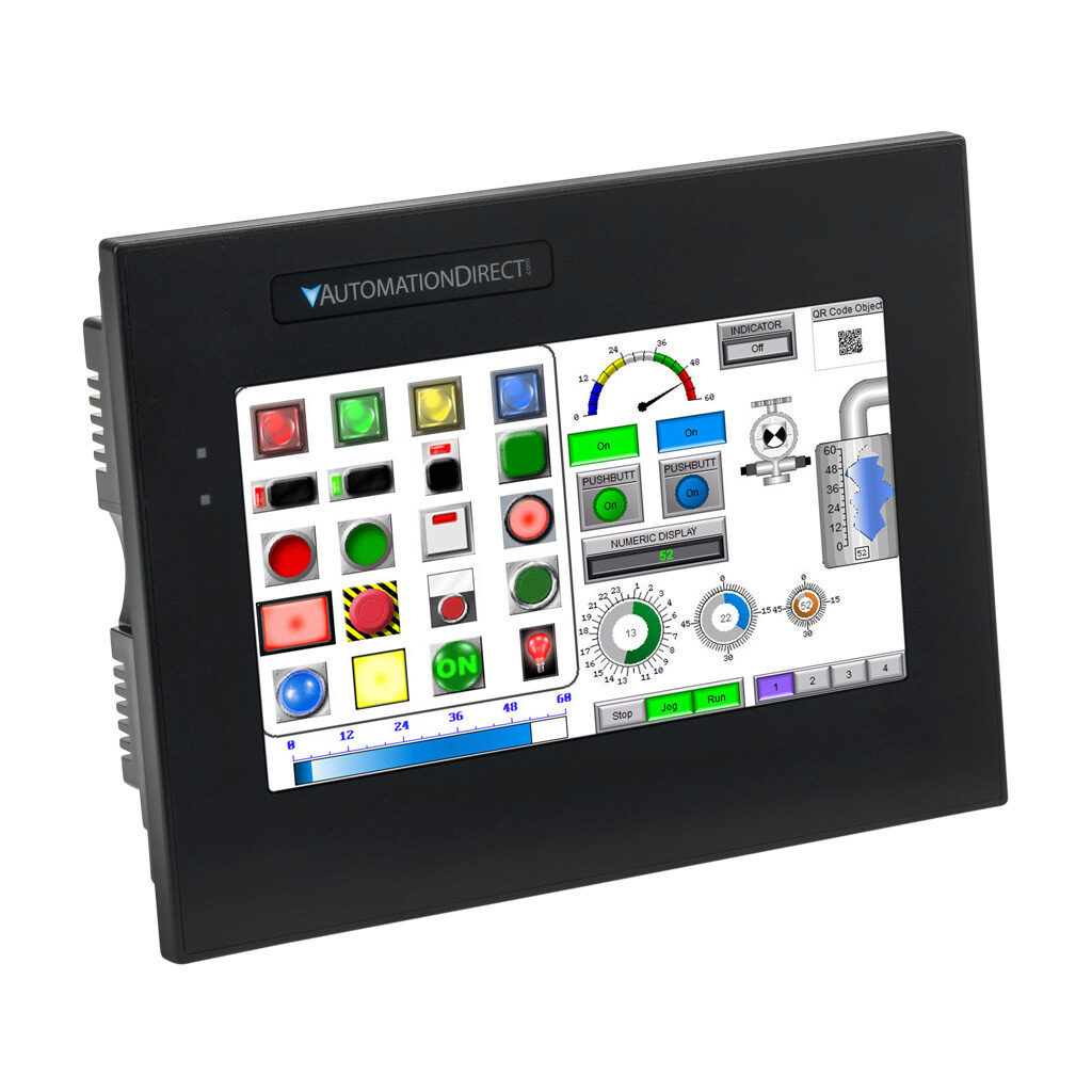 CM5-T7W - C-more CM5 series touch screen HMI, 7in color TFT LCD, resistive single-touch, widescreen, 800 x 480 pixel, WVGA, LED backlight, (1) Ethernet, (2) serial and (2) USB ports and (1) memory card slot.
