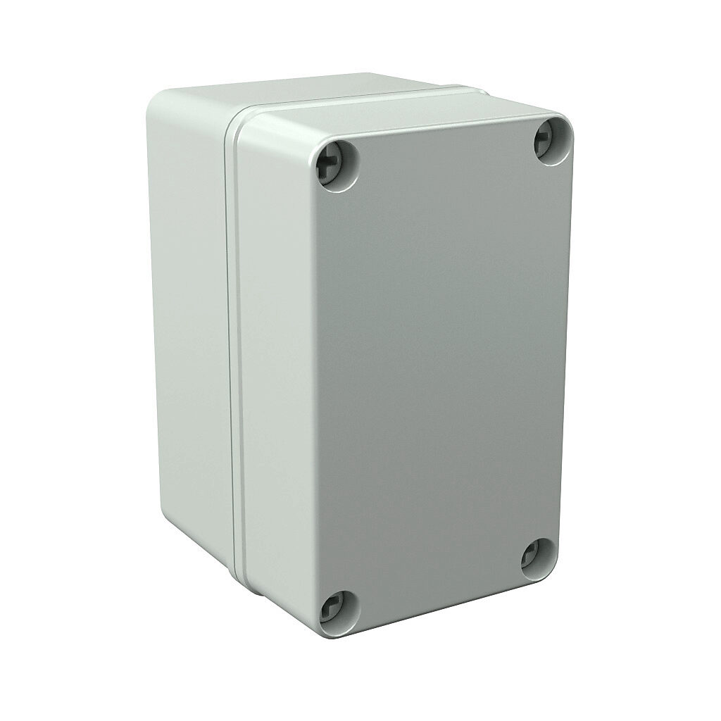 COPC533 - AttaBox Commander series pushbutton enclosure, blank cover, NEMA 1/3R/4X/6P/12, 5 x 3 x 3in (HxWxD), wall mount, polycarbonate, light gray, gloss finish, screw cover.
