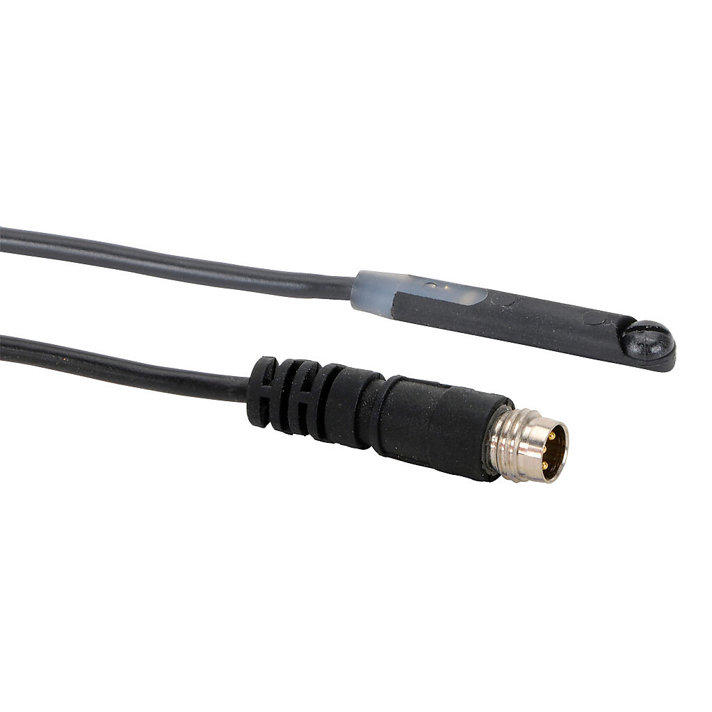 CPS9Q-AN-F - NITRA cylinder switch, rectangular, low profile, NPN, N.O. output, 5-28 VDC operating voltage, LED indication, 0.5ft (0.15m) cable with 3-pin M8 snap-fit connector, straight cable entry, 6.5 x 3.2mm T-slot mount, for position sensing.