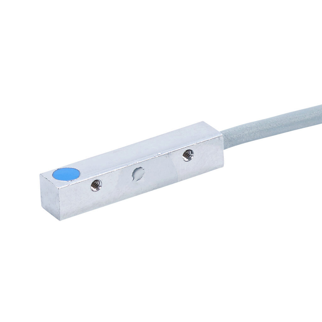 CR5-AN-1F - AutomationDirect inductive proximity sensor, rectangular, 5 x 5 x 25mm body, nickel-plated brass housing, NPN, N.O. output, 0.8mm sensing distance, flush, 5 kHz switching frequency, IP67, 3-pin M8 quick-disconnect.